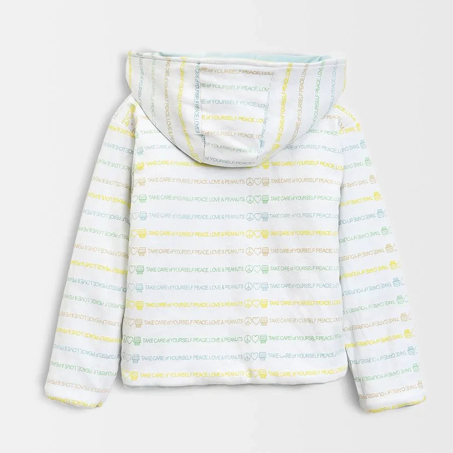 Peanuts™ Printed White Reversible Baby Hooded Jacket - Image 4