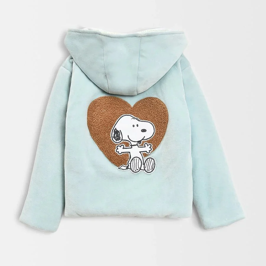 Peanuts™ Printed White Reversible Baby Hooded Jacket - Image 7