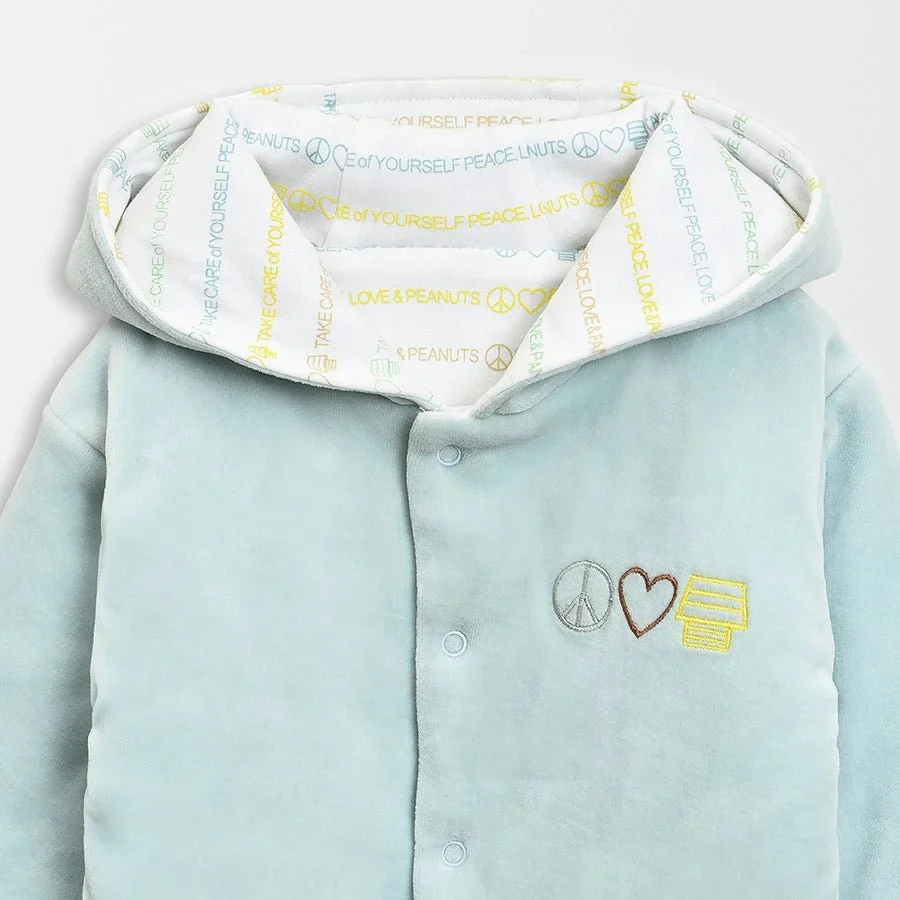 Peanuts™ Printed White Reversible Baby Hooded Jacket - Image 8