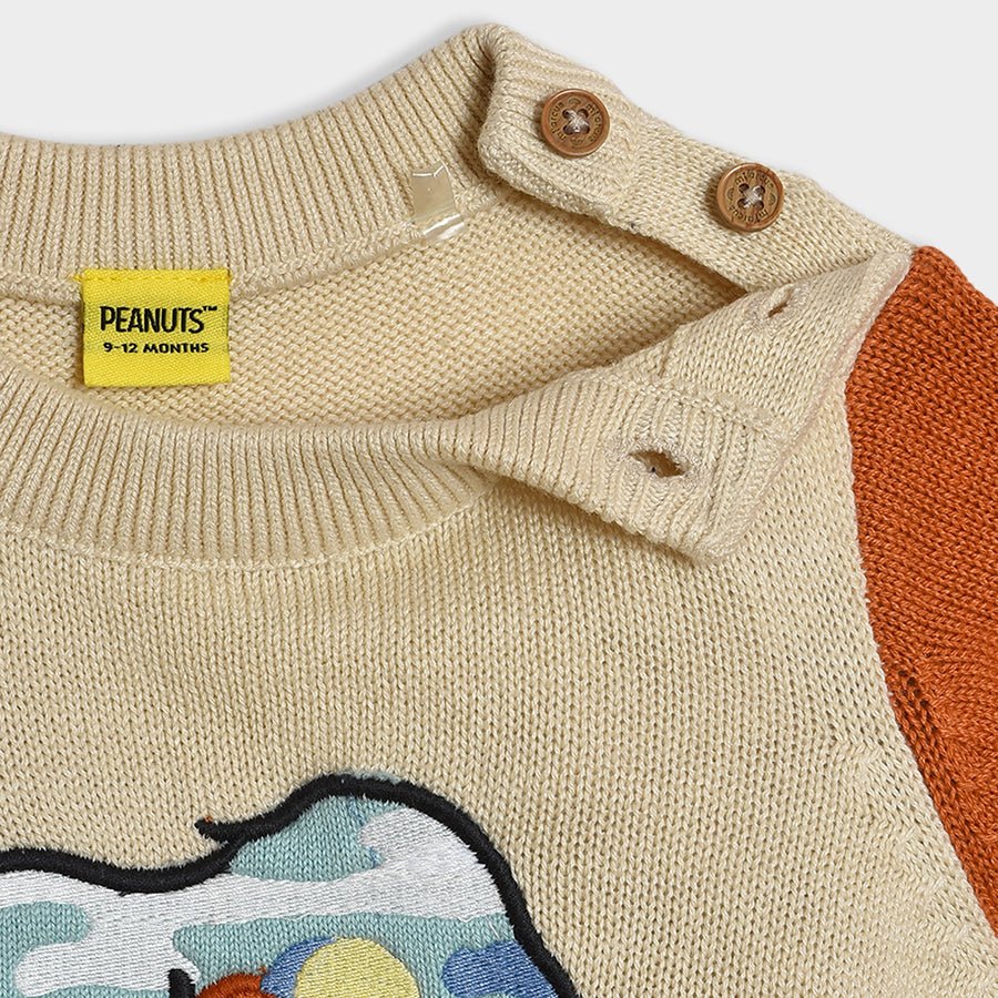 Peanuts Snoopy Embroidered Pattern Sienna Sweater - Image 5