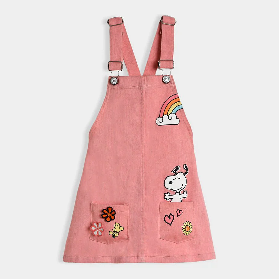 Peanuts™ Snoopy Pinafore Pink baby dress for girls - Image 8