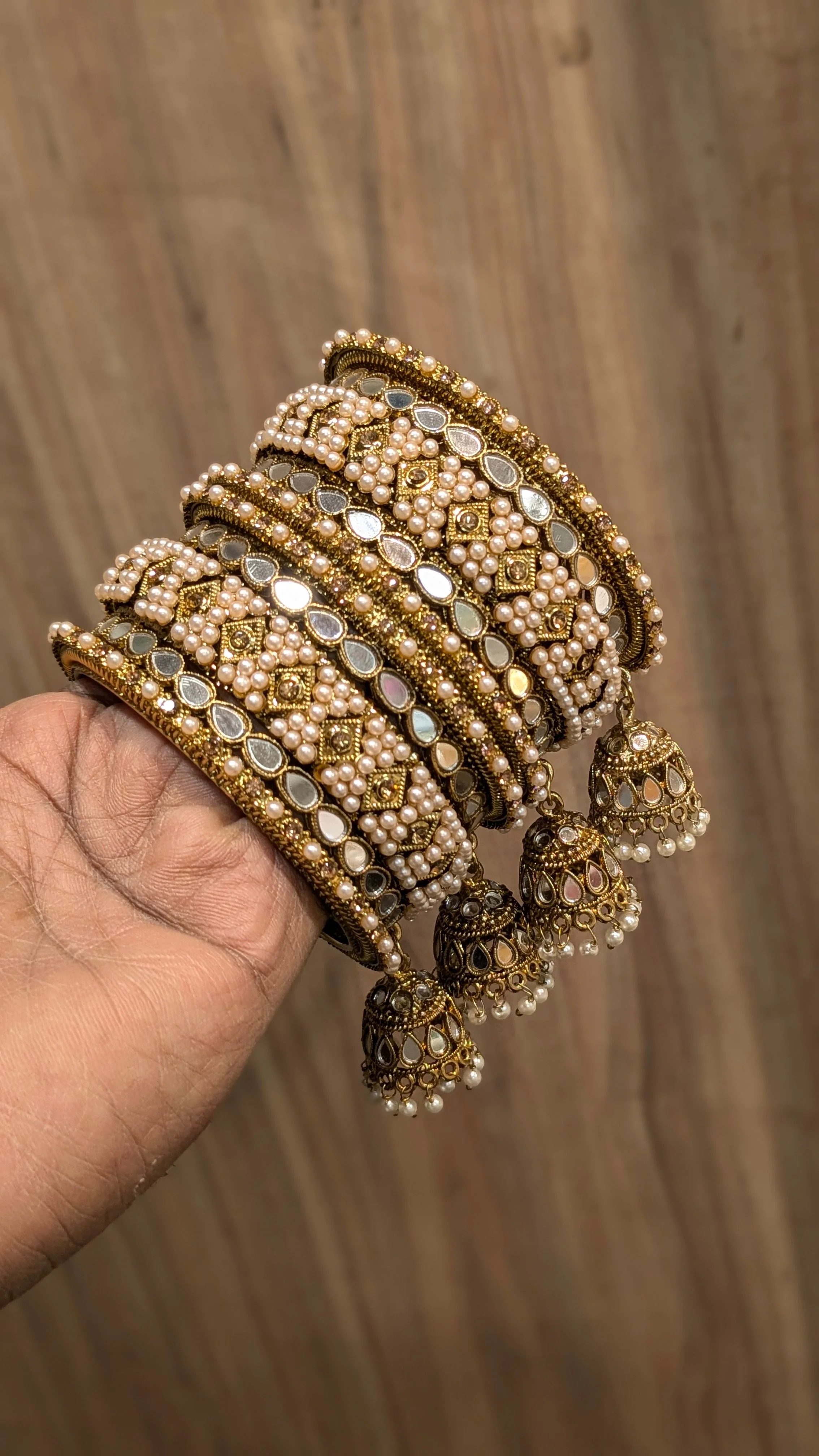 PEARL COPPER JHUMKI BANGLESSET - Image 16