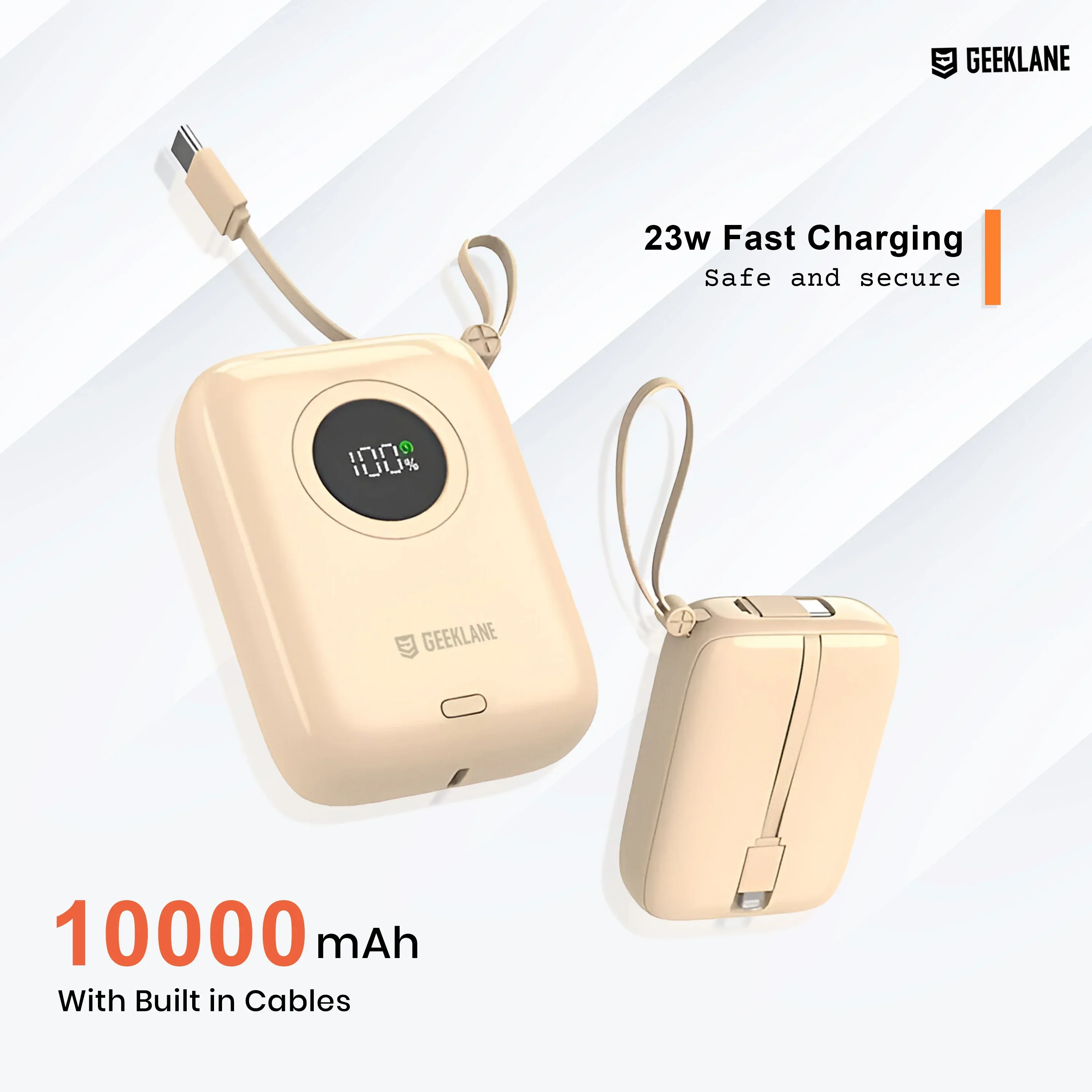 Pebble: 10,000mAh Palm-Sized Power Bank with Built-In Cables, 23W Fast Charging & PD for iPhone & Android - Image 7