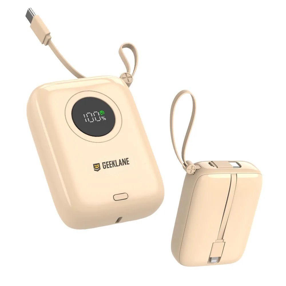 Pebble: 10,000mAh Palm-Sized Power Bank with Built-In Cables, 23W Fast Charging & PD for iPhone & Android - Image 9