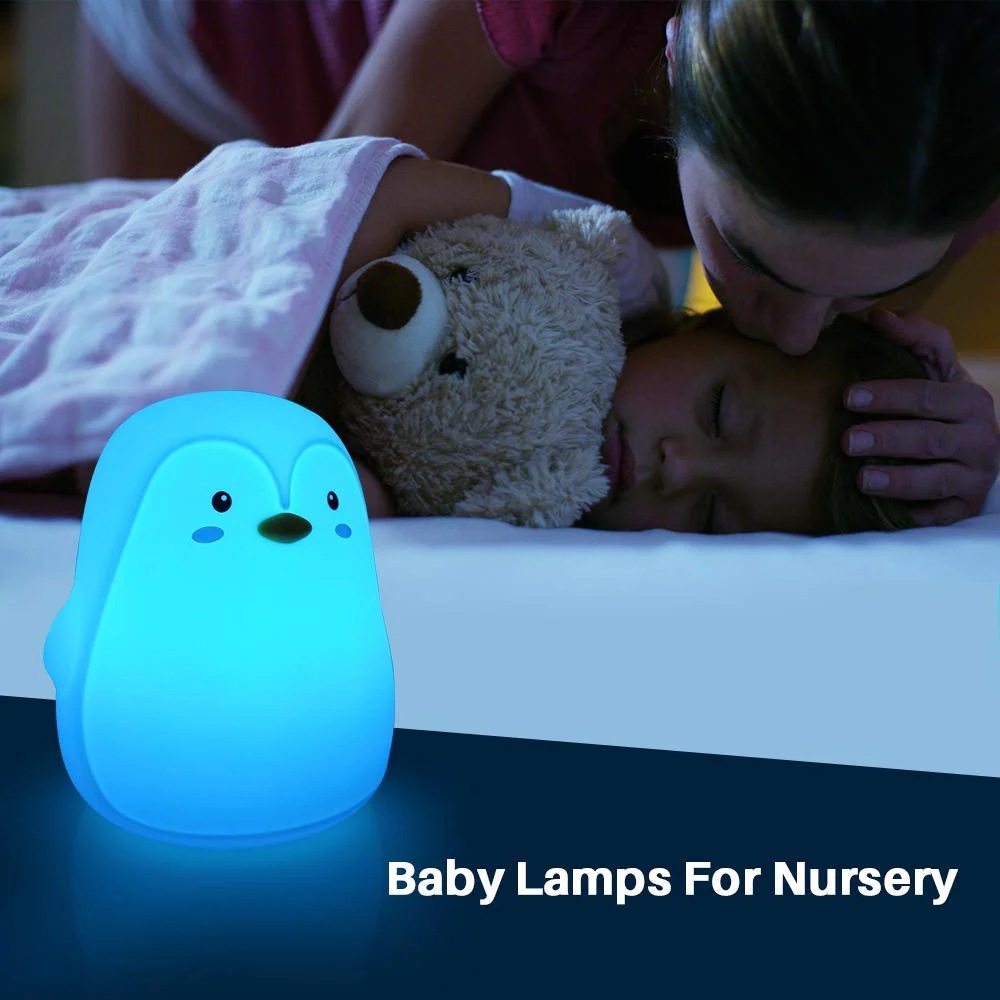 PengiGlow: Adorable Penguin Silicone Night Lamp with Rechargeable LED for Cozy Bedroom Ambience & Gifting - Image 5
