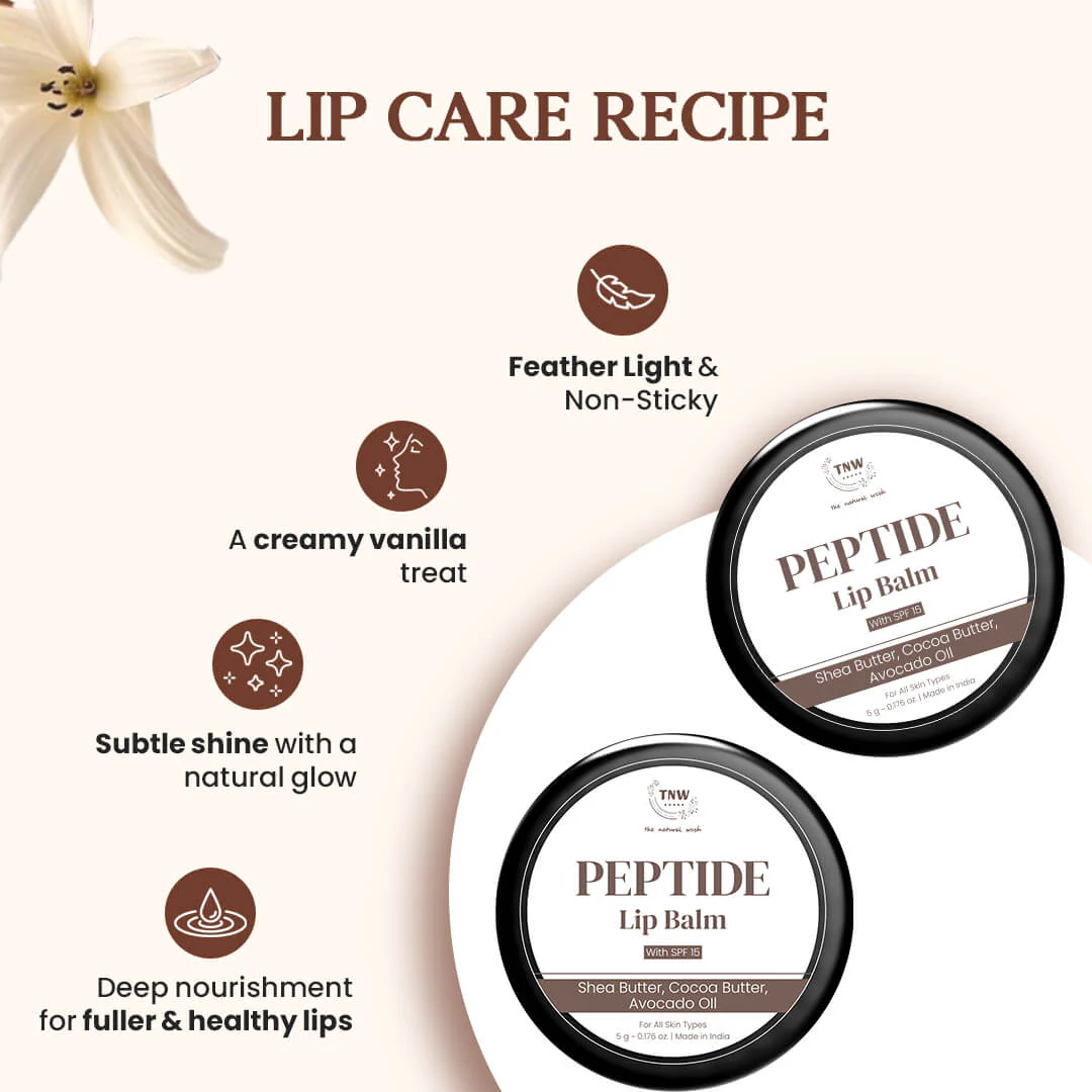 Peptide Lip Balm Vanilla | Hydrates & Protects Lips - Image 6