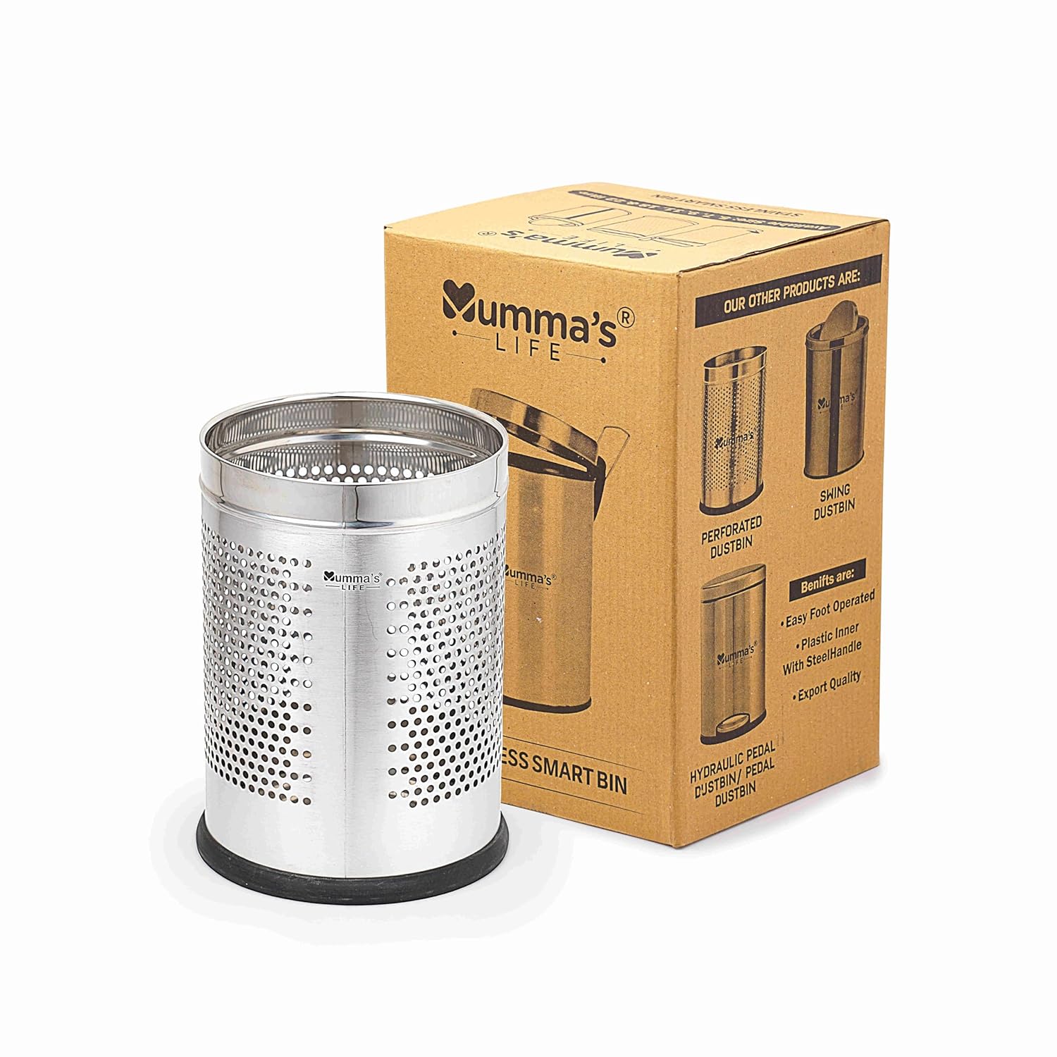 Perforated Stainless Steel Dustbin - Image 7