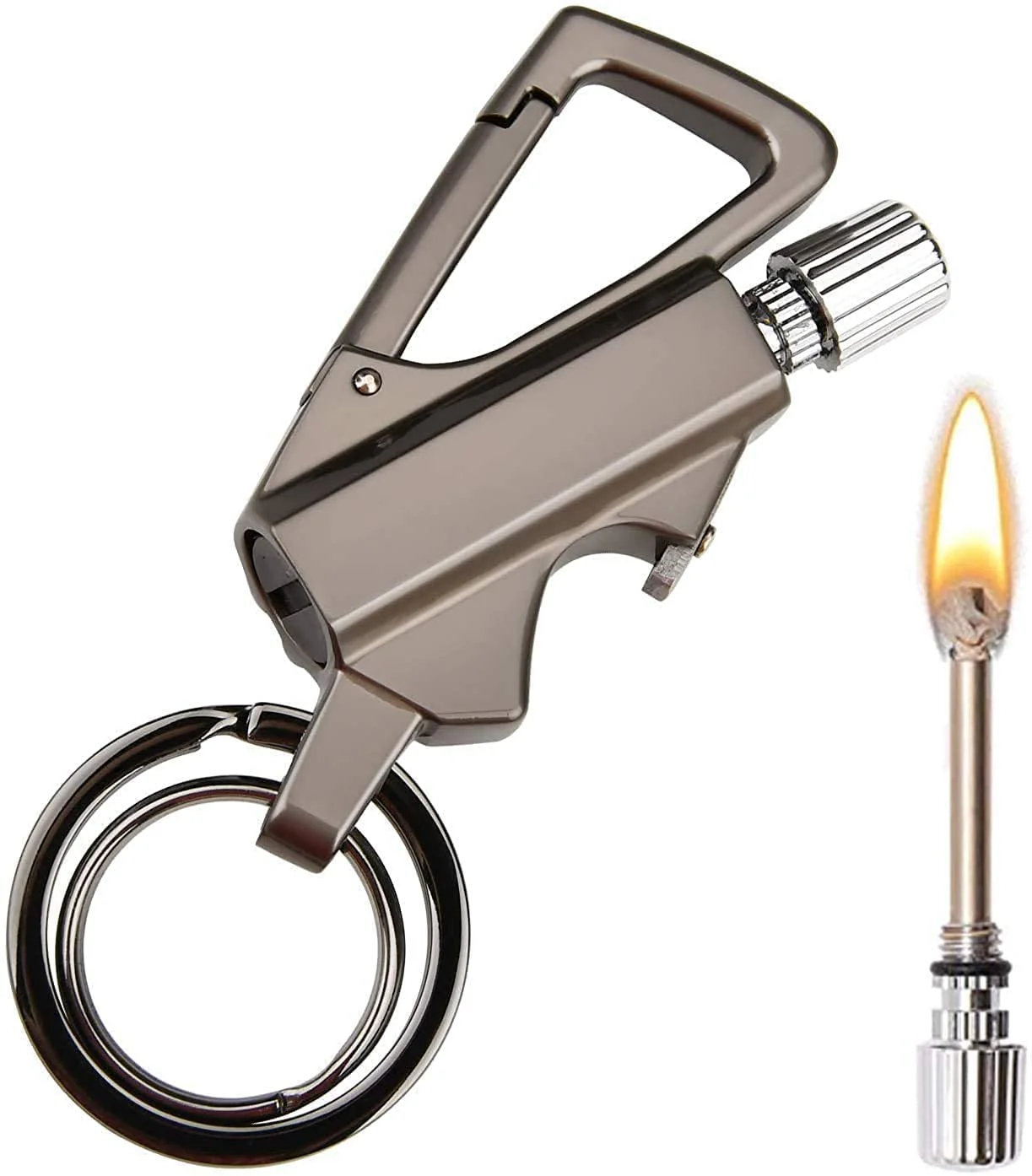 Permanent Flint Lighter Match Fire Starter Keychain Bottle Opener Camping Tool - Image 10