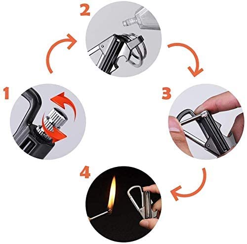 Permanent Flint Lighter Match Fire Starter Keychain Bottle Opener Camping Tool - Image 6