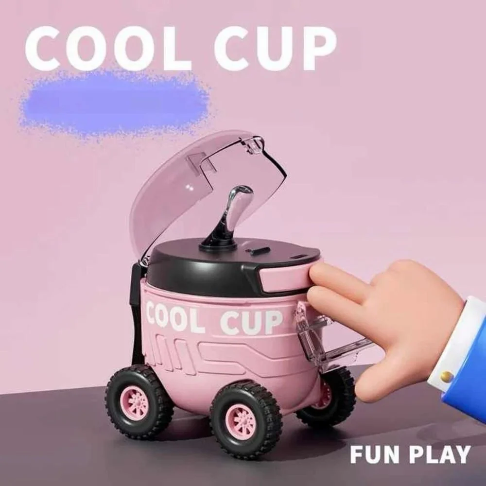 Personalize Coolcup Interesting Toy Cute Appearance for School Home Water Bottle 500 ml Water Bottle  (Set of 1, Multicolor) - Image 4