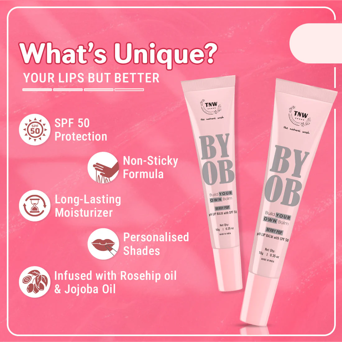pH Lip Balm with SPF 50 for Plump & Hydrated Lips (SC) - Image 3