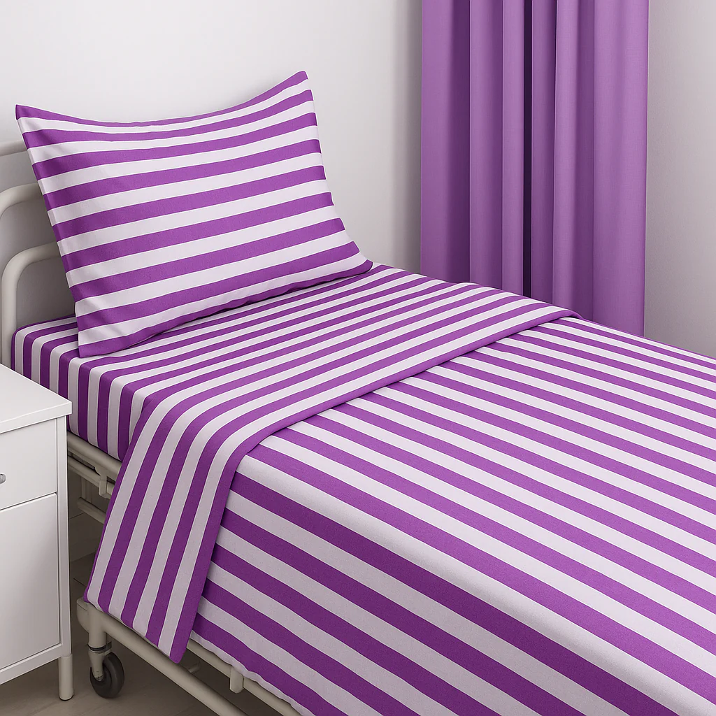Pillow Covers Size 21 Inch x 28 Inch (Pack of 2) - Light Stripped Purple - Image 2