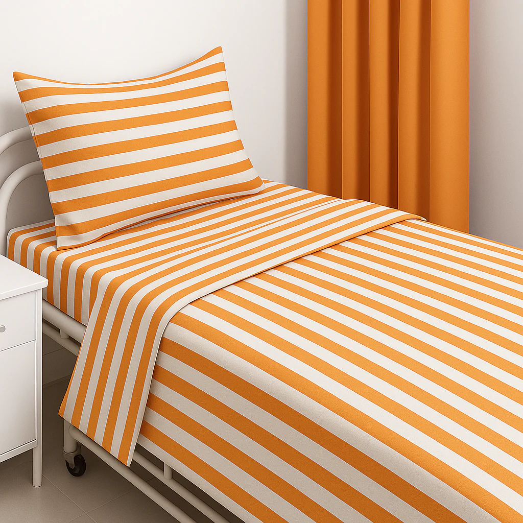 Pillow Covers Size 21 Inch x 28 Inch (Pack of 2) - Light Stripped Yellow - Image 2