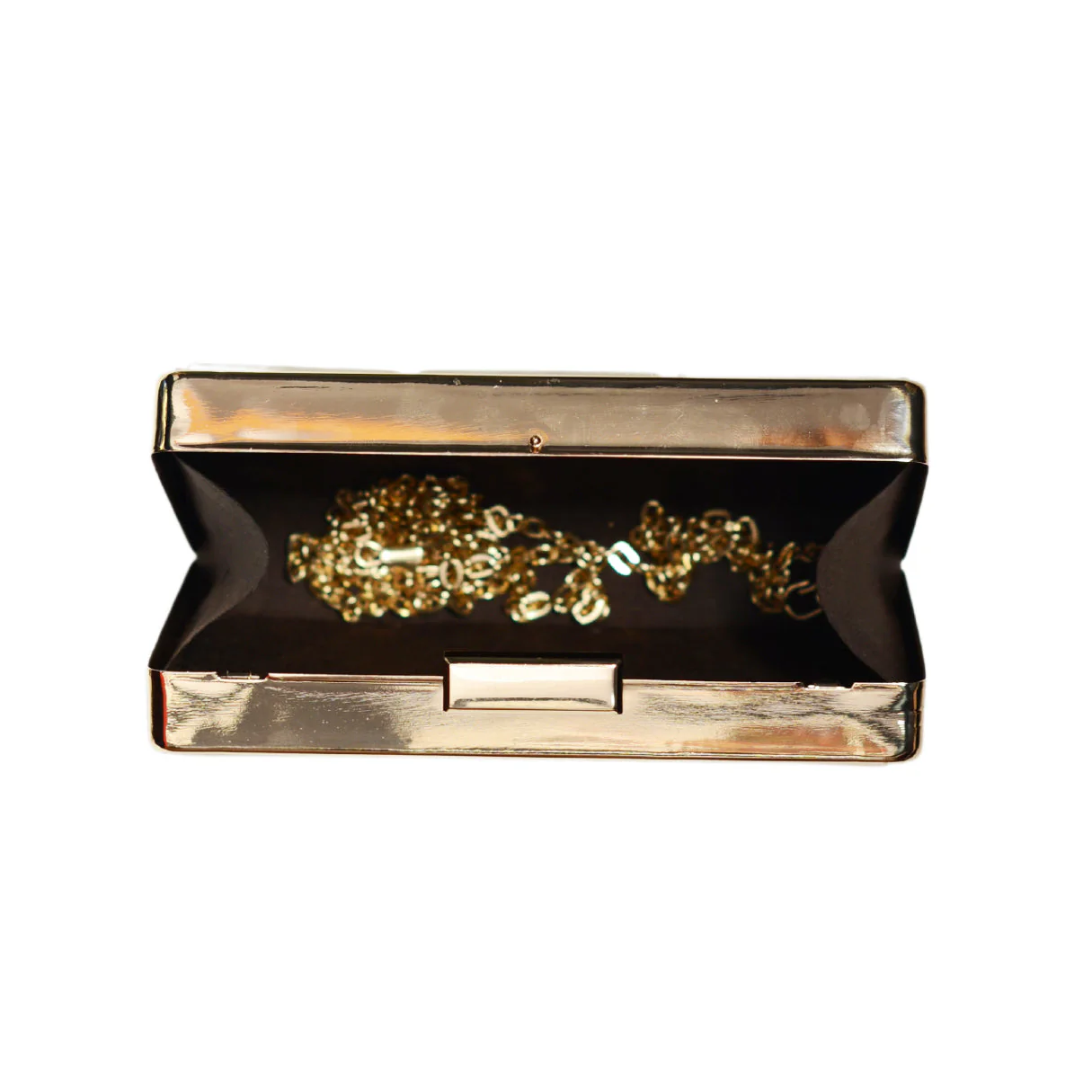 Pink Crystal Metal Clutch - Image 5