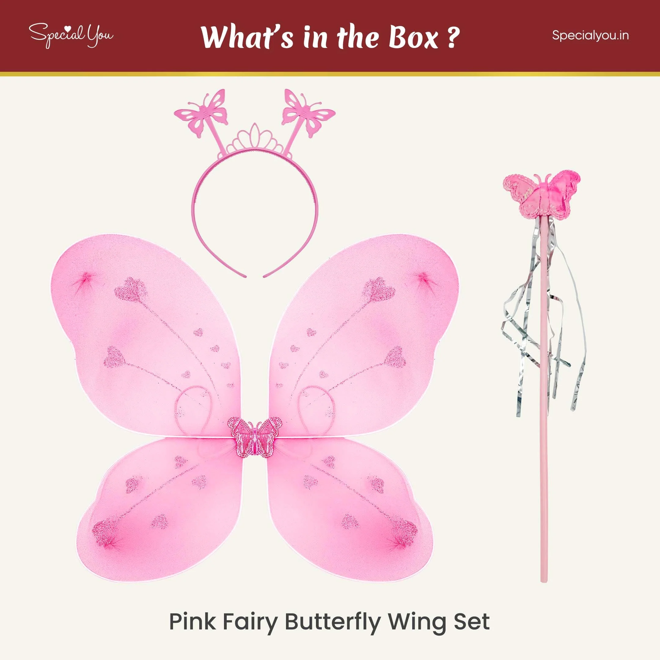 Pink Fairy Butterfly Wings - Image 4