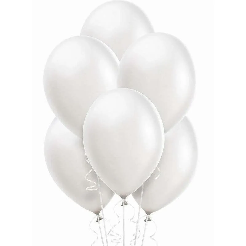 Pink Happy Birthday Banner And White Metallic Balloons (Pack of 30) - Image 3