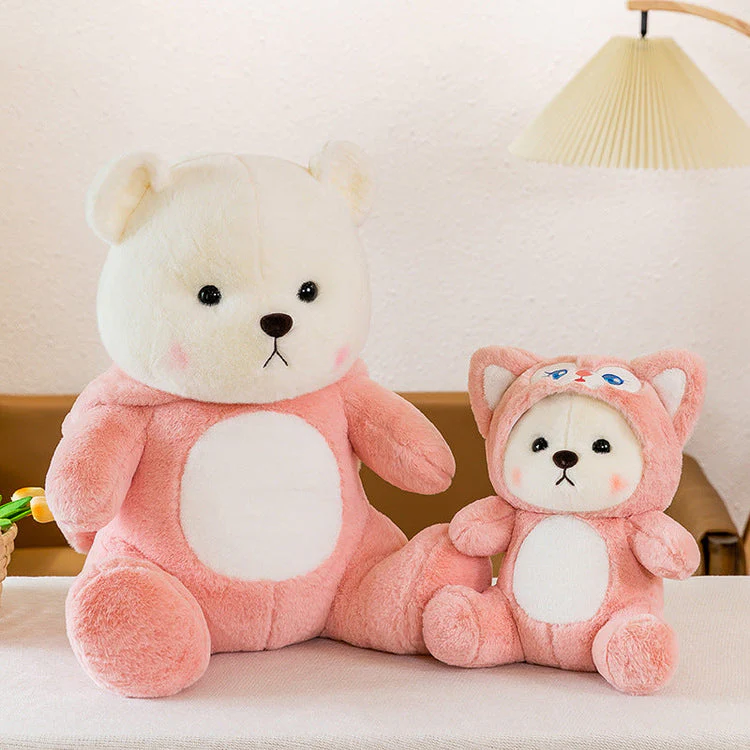 Pink Hoodie Bear Plush - Cuddle Up In Style! - Image 2