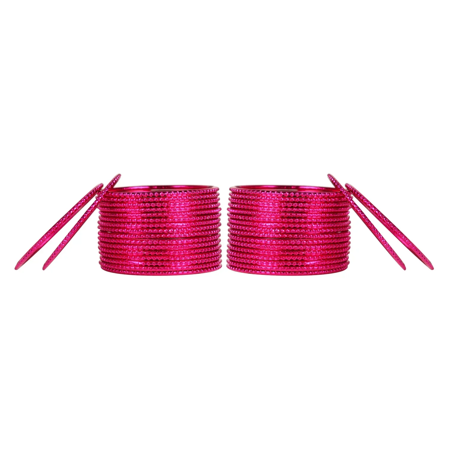 Pink Metal Bangles Set (36 Pcs) – Vibrant & Elegant Jewelry - Image 2
