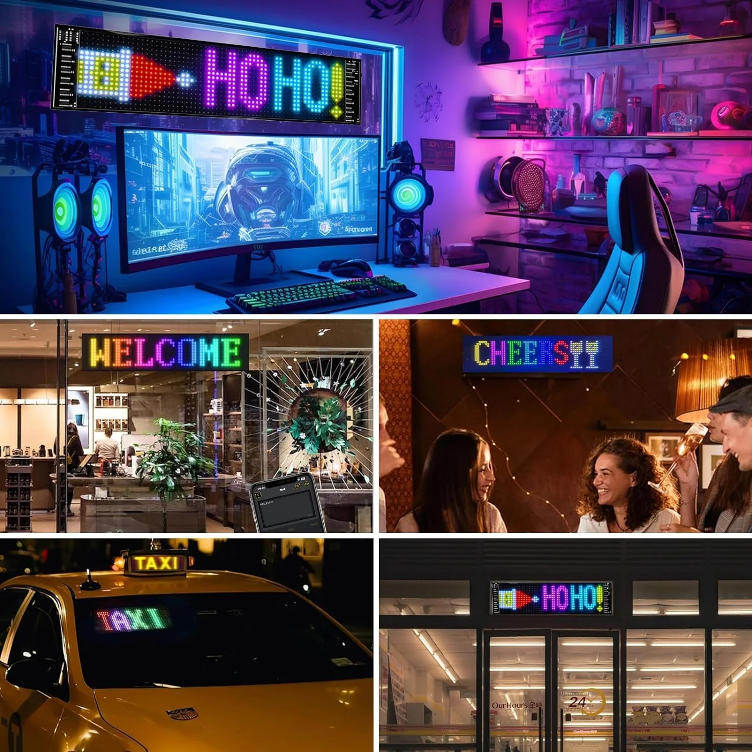 Pixy: RGB LED Matrix Display Panel with App & Remote Control, Flexible Pixel Sign Board for Cars, Rooms, Offices & Custom Scrolling Messages (7" × 3") - Image 7