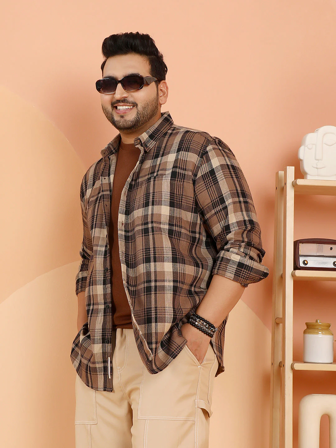 Plaid-Weave Regular Shirt - Image 37