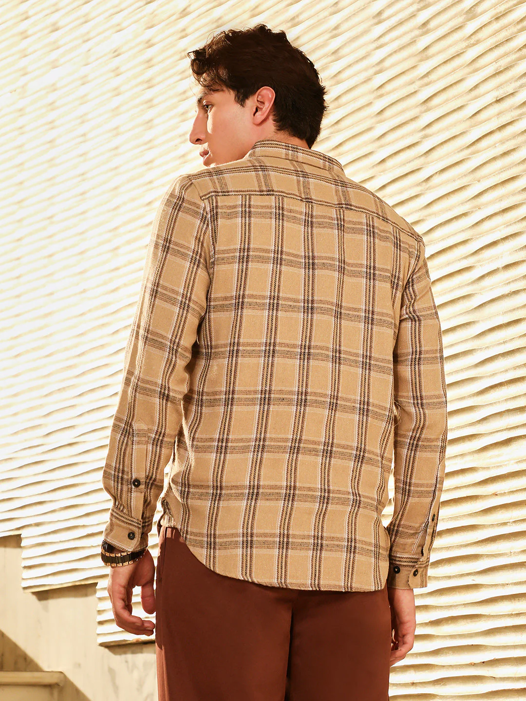 Plaid-Woven Regular Shirt - Image 4