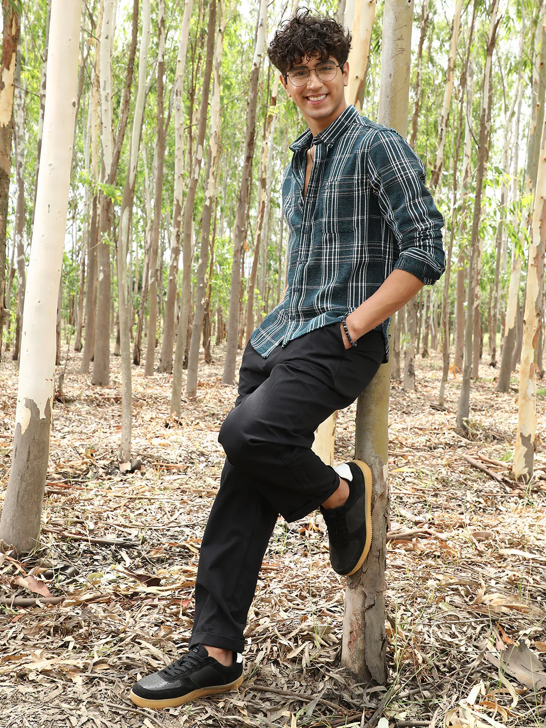 Plaid-Woven Regular Shirt - Image 6