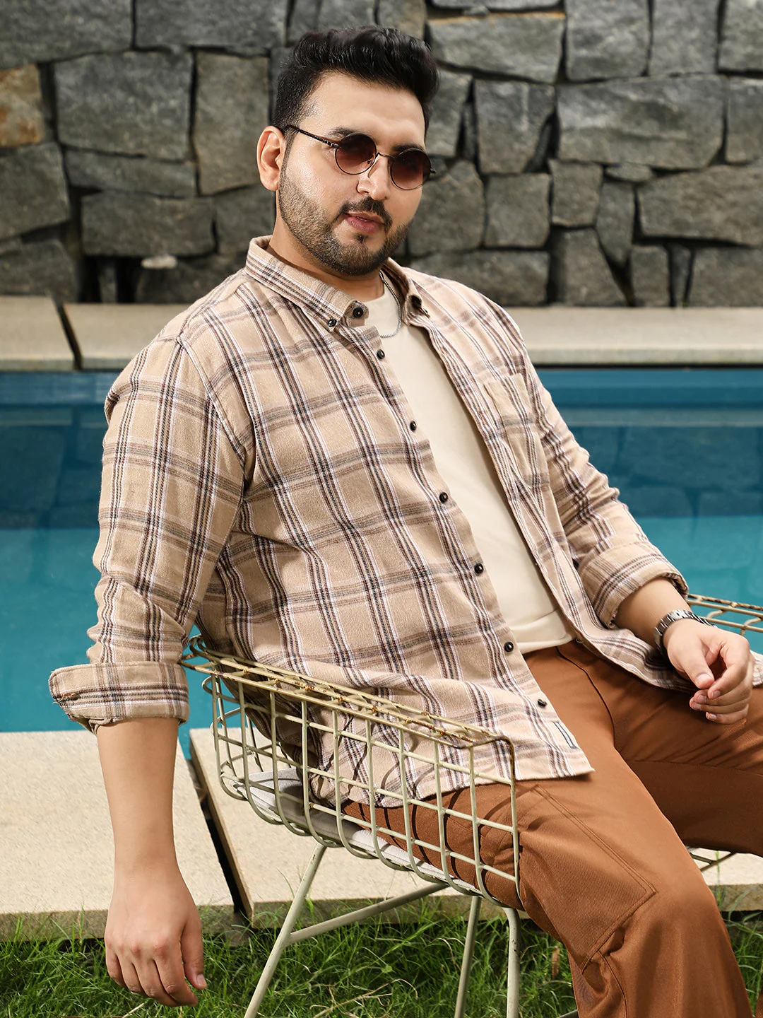 Plaid-Woven Regular Shirt - Image 31