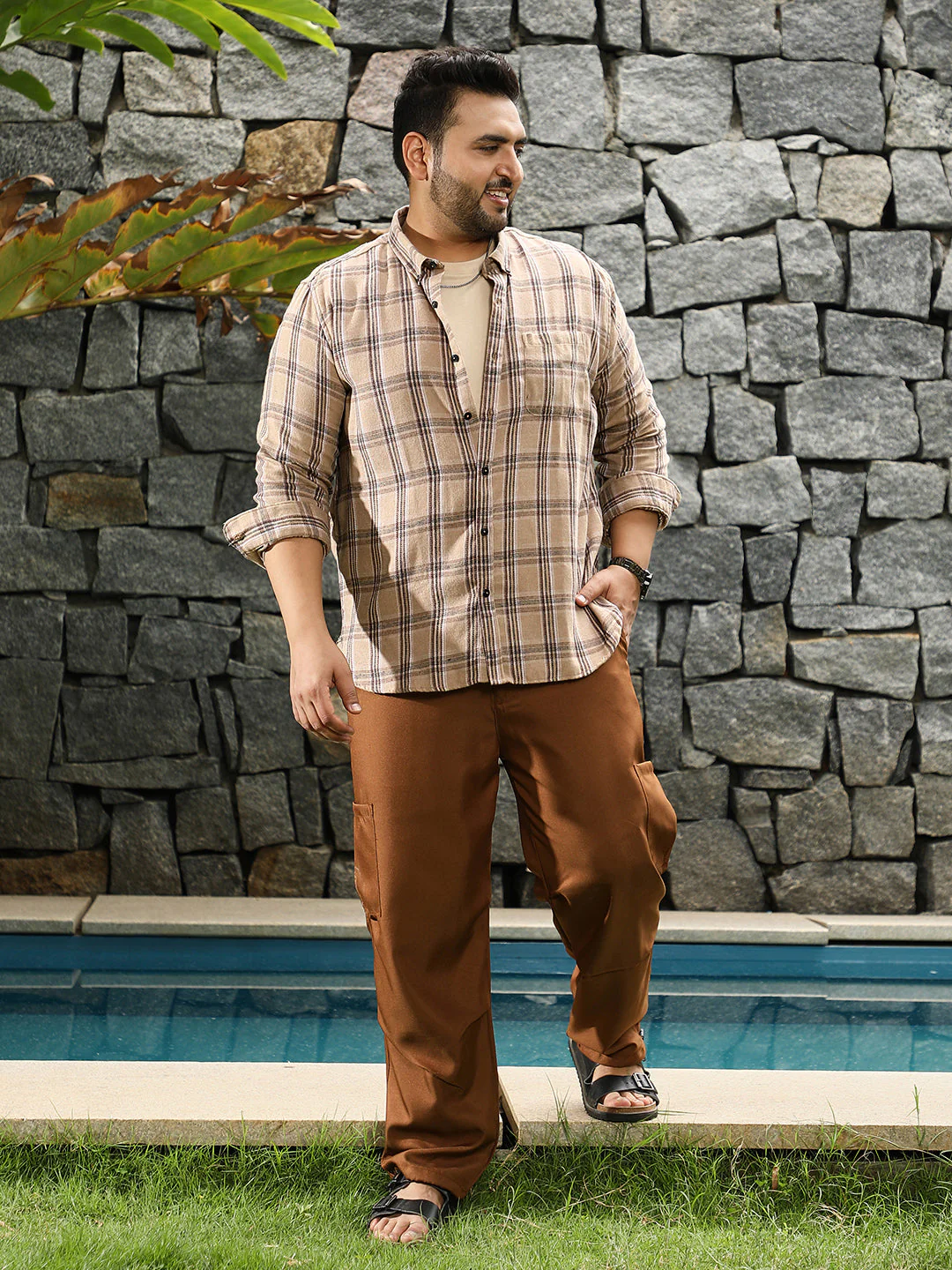 Plaid-Woven Regular Shirt - Image 5
