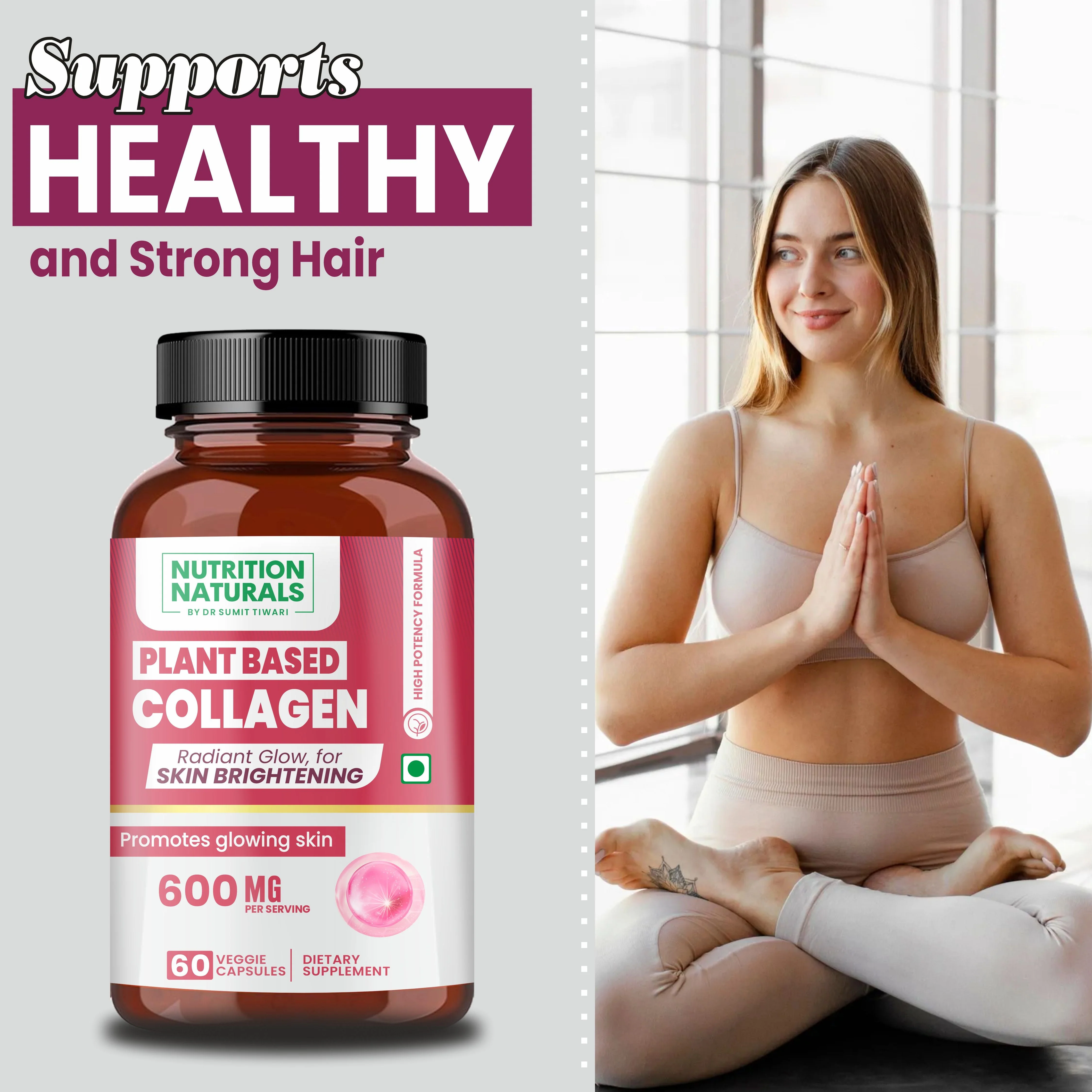 Plant Based Collagen 600 mg (60 capsules) - Image 4