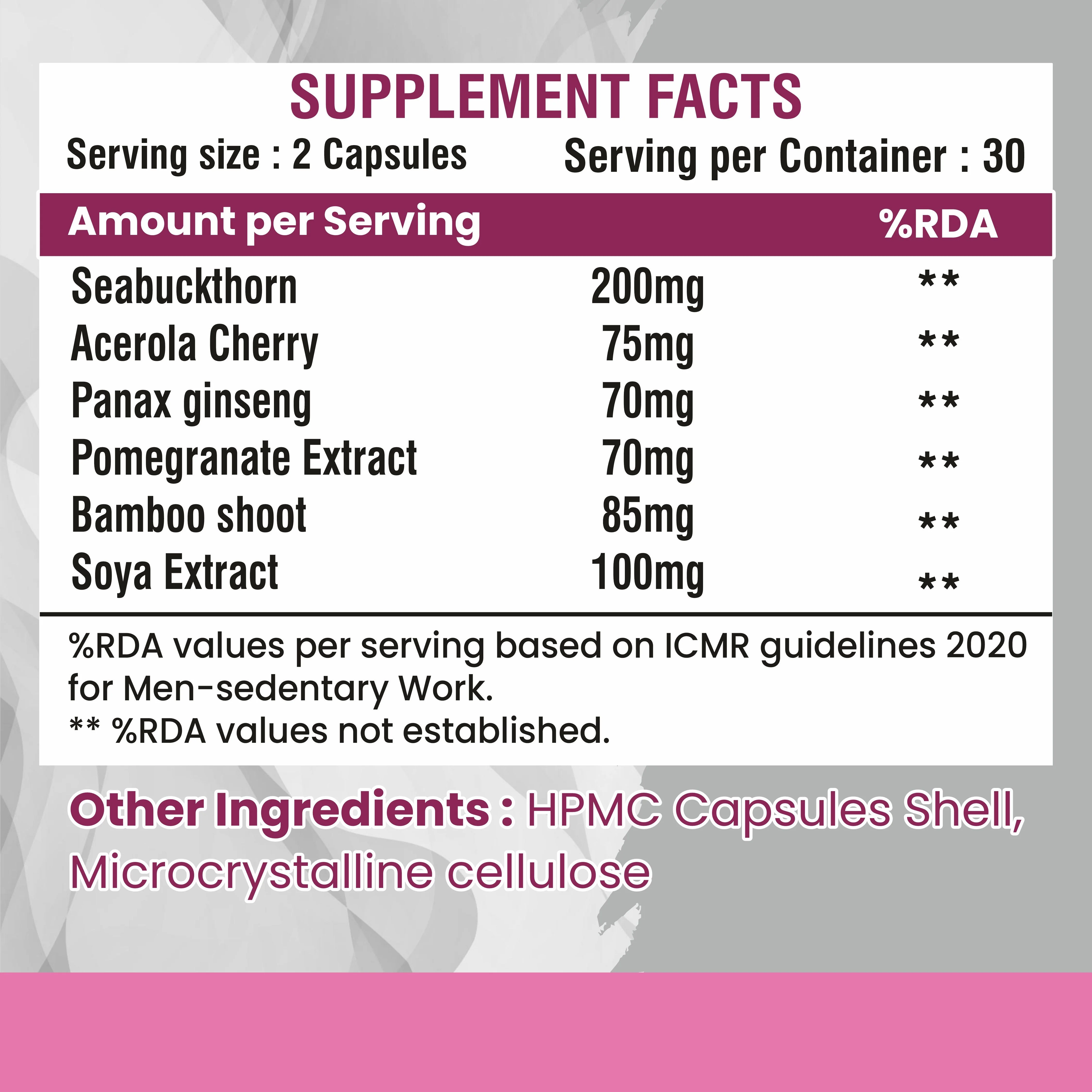 Plant Based Collagen 600 mg (60 capsules) - Image 7