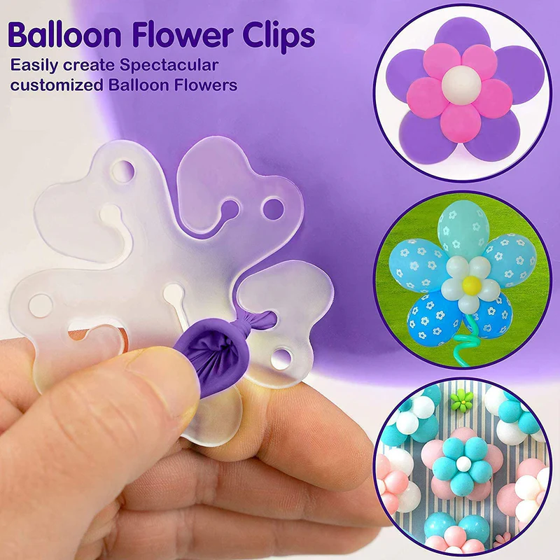 Plastic Flower Shape Balloon Clips (Pack of 10) - Image 7