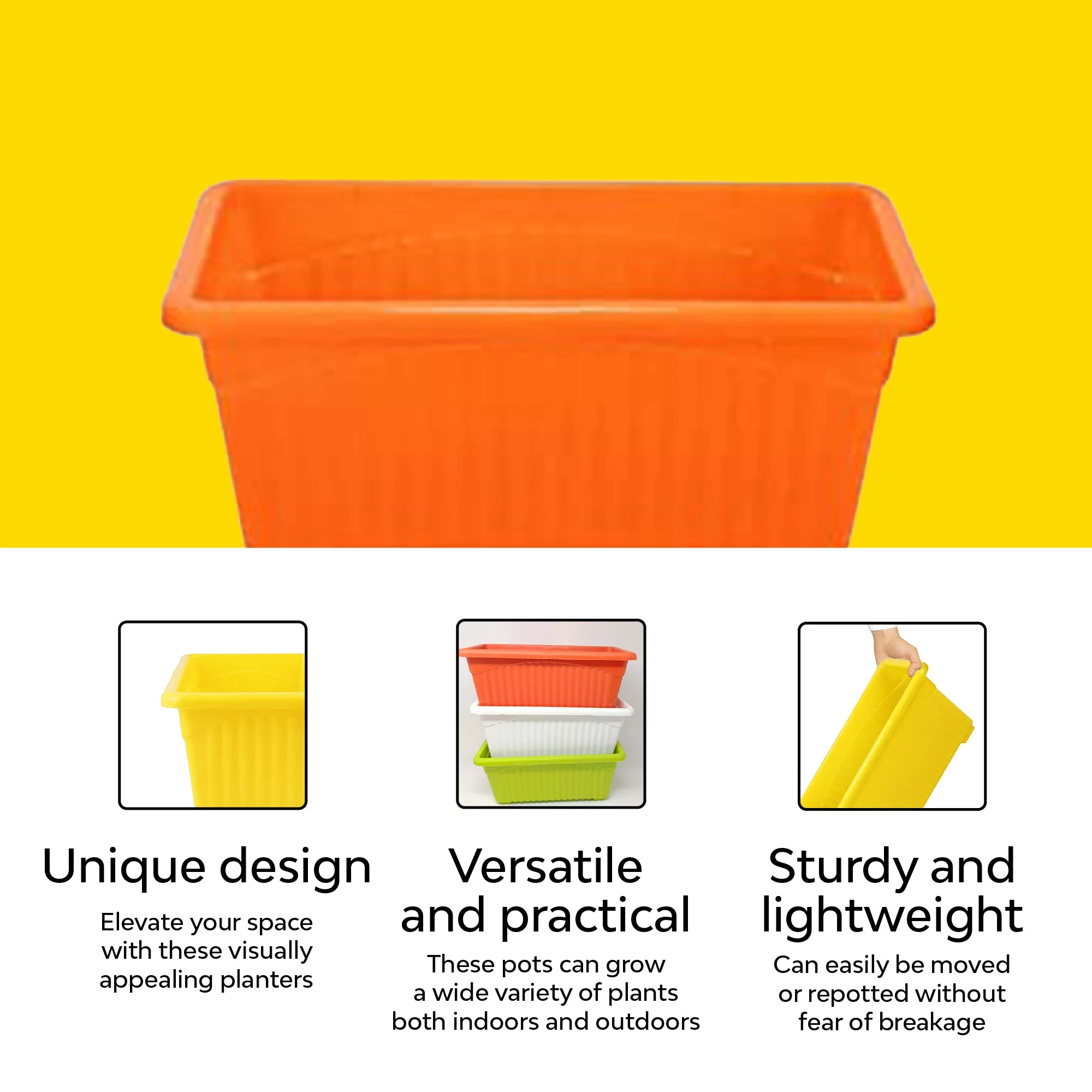 Plastic Window Planters | Set Of 7 - Image 6