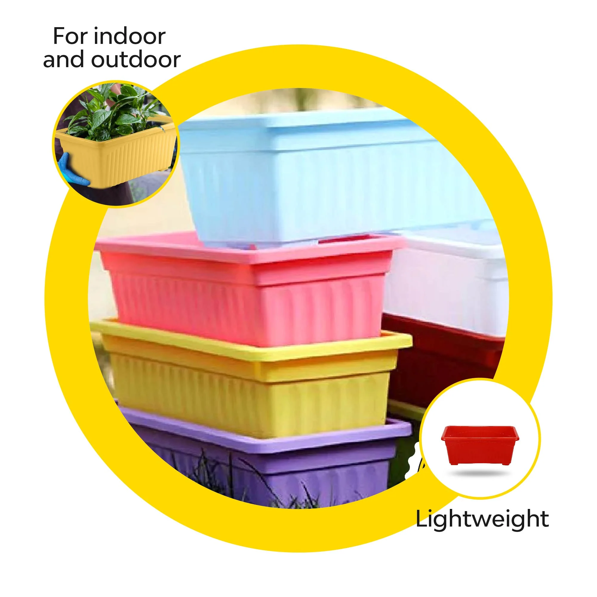 Plastic Window Planters | Set Of 7 - Image 8