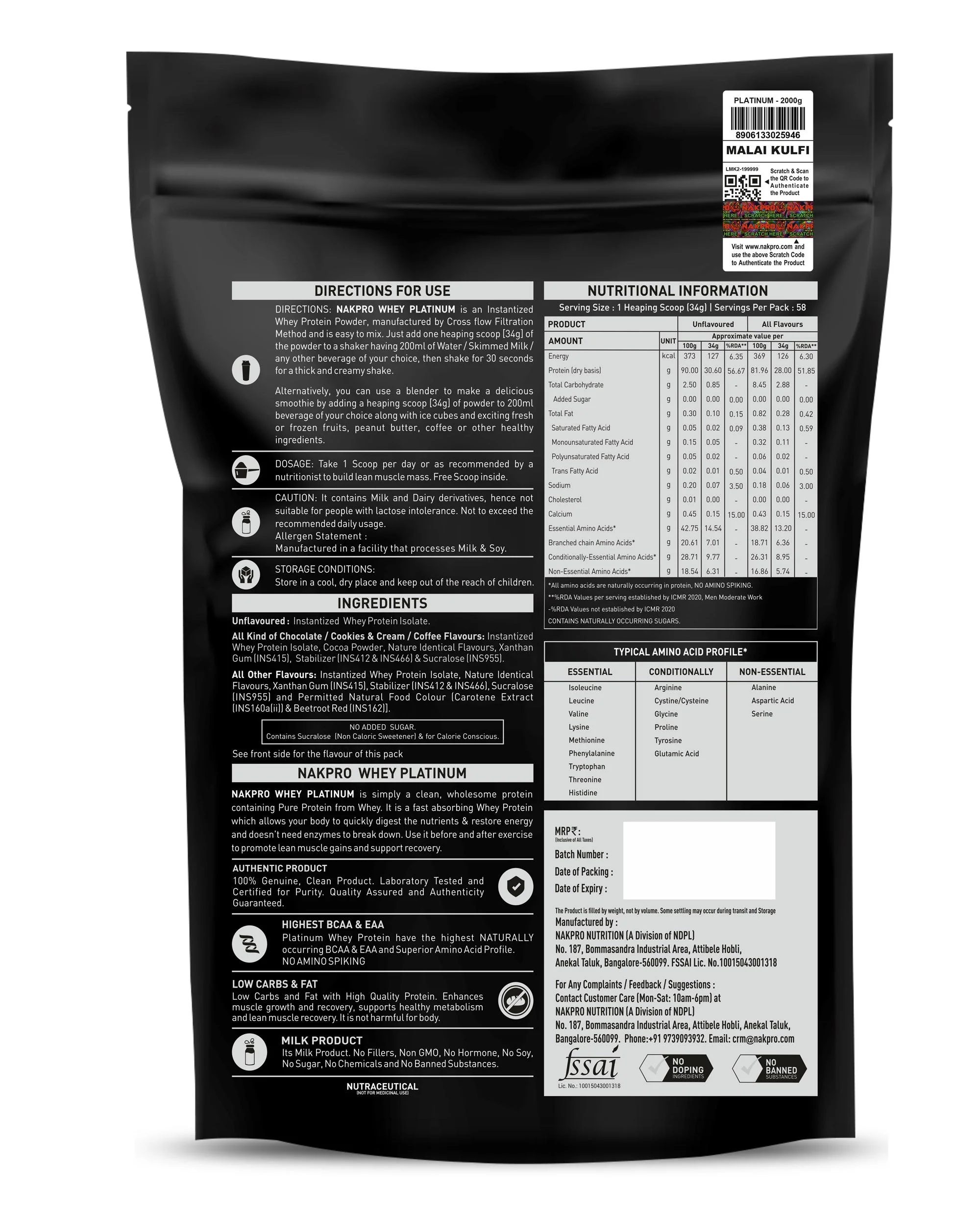 Platinum 100% Whey Protein Isolate - Image 150