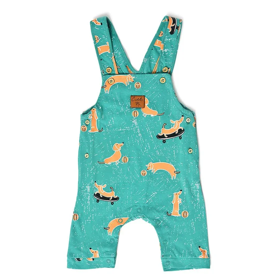 Playful Baby Dungaree With Romper Set For Babies - Image 9