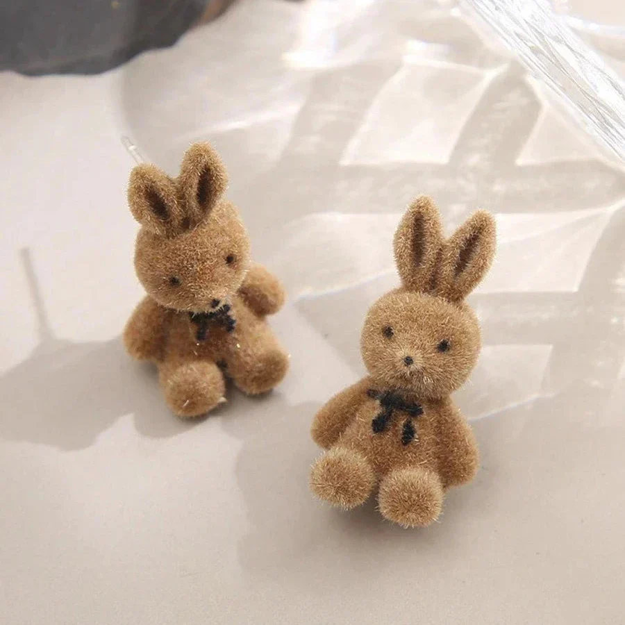 Playful Bunny Studs Brown Stud Earring - Image 6