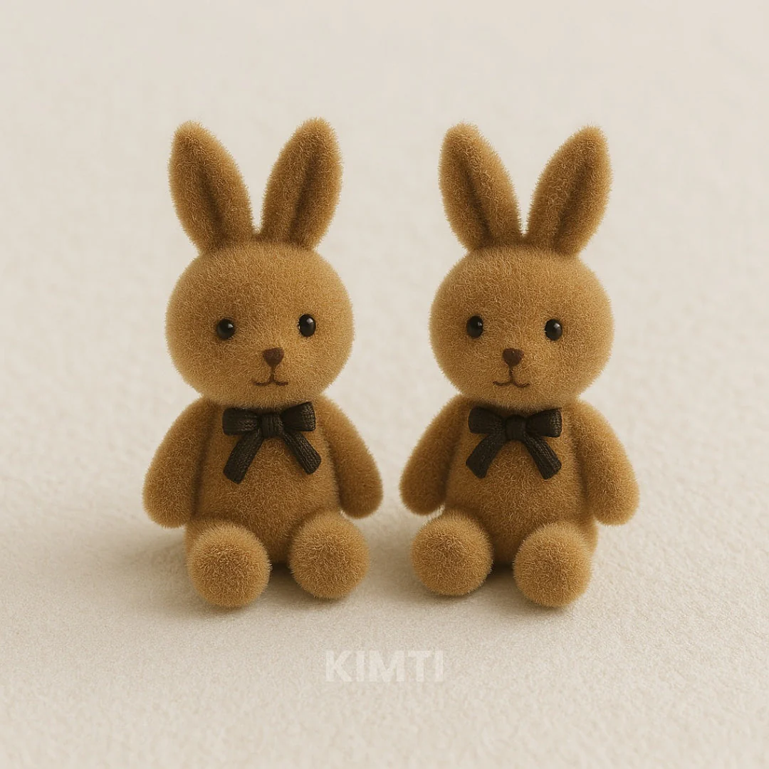 Playful Bunny Studs Brown Stud Earring - Image 8
