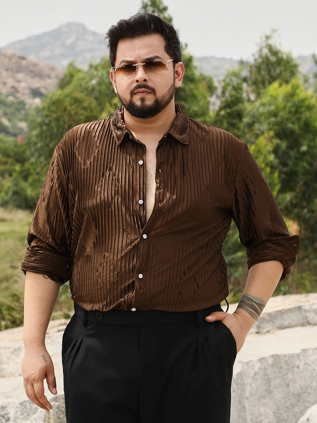 Pleated-Rhombus Shirt - Image 35