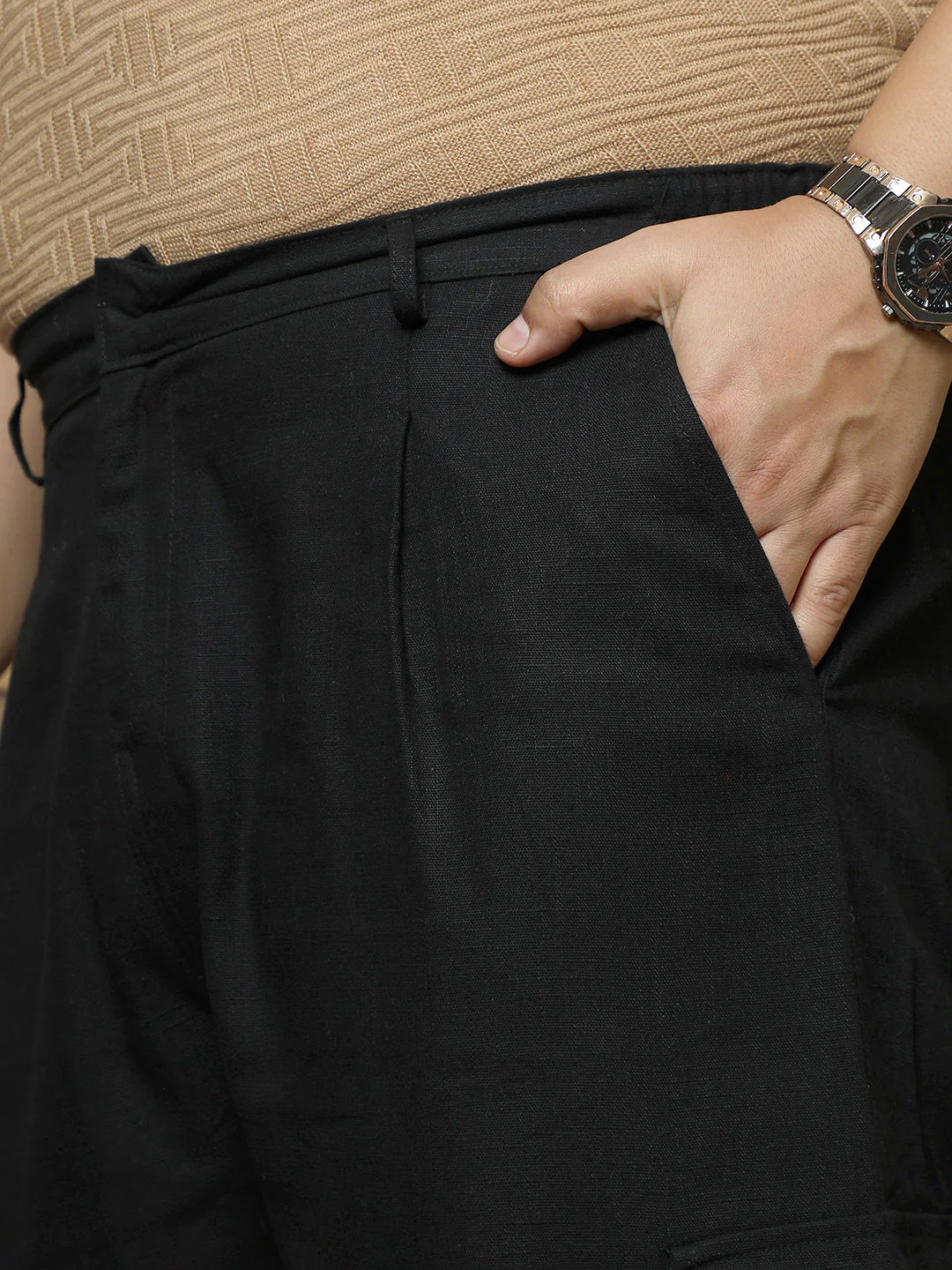 Pleated Utility-Tapered Trousers - Image 8