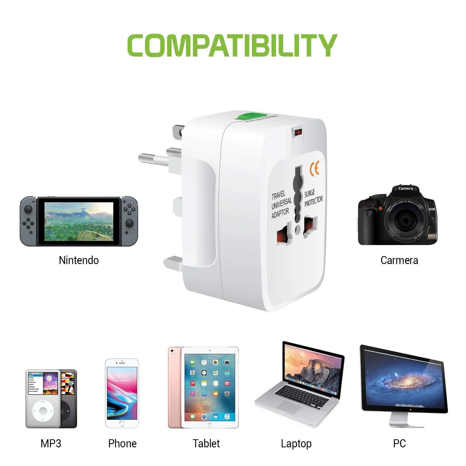 PluGo: Universal Travel Adapter with USB, All-in-One International Plug Adapter for Charging & Appliances Compact Worldwide Adapter for Travel - Image 3