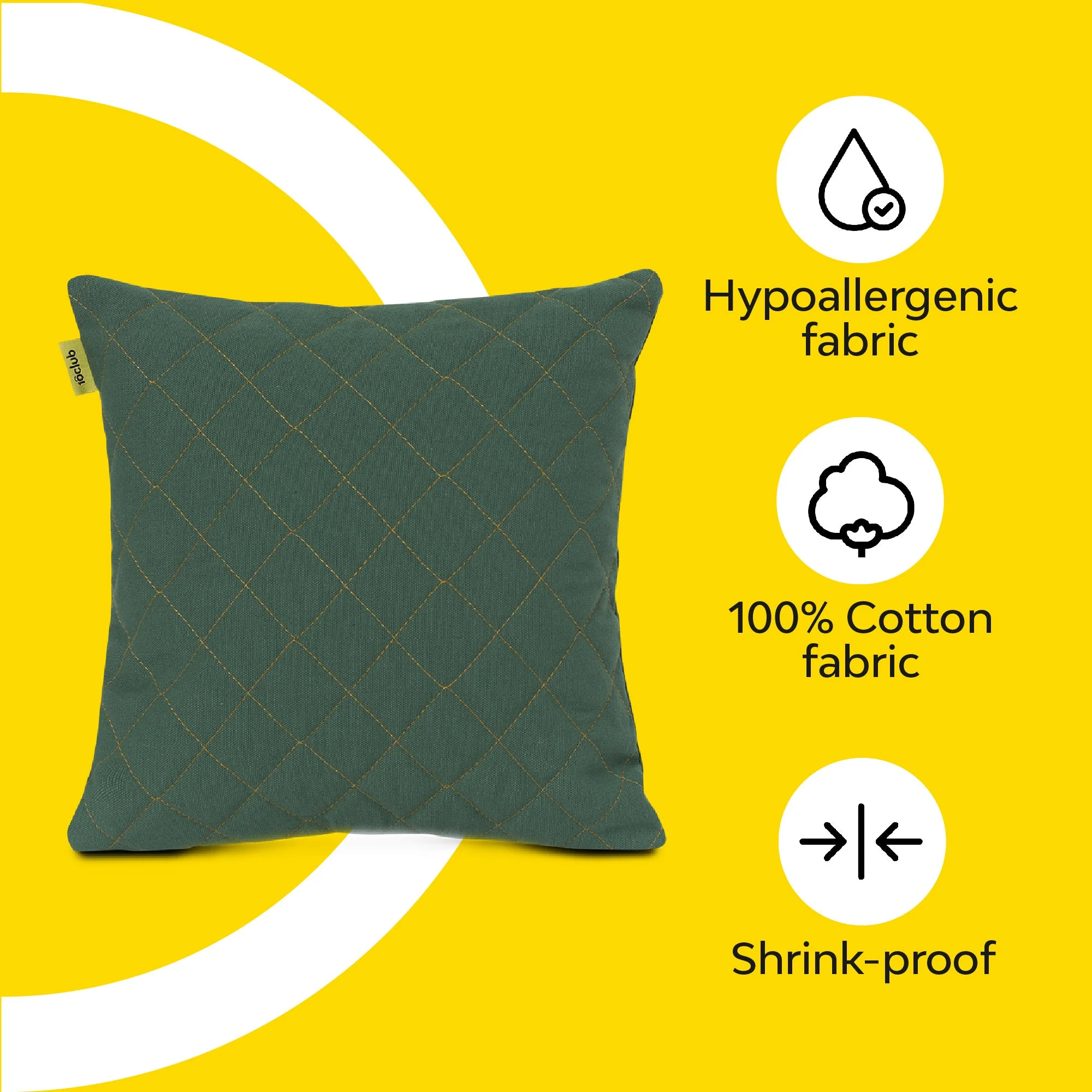Plush Quilted Cushion Cover | Small | Set Of 2 | 12X12 Inches - Image 11