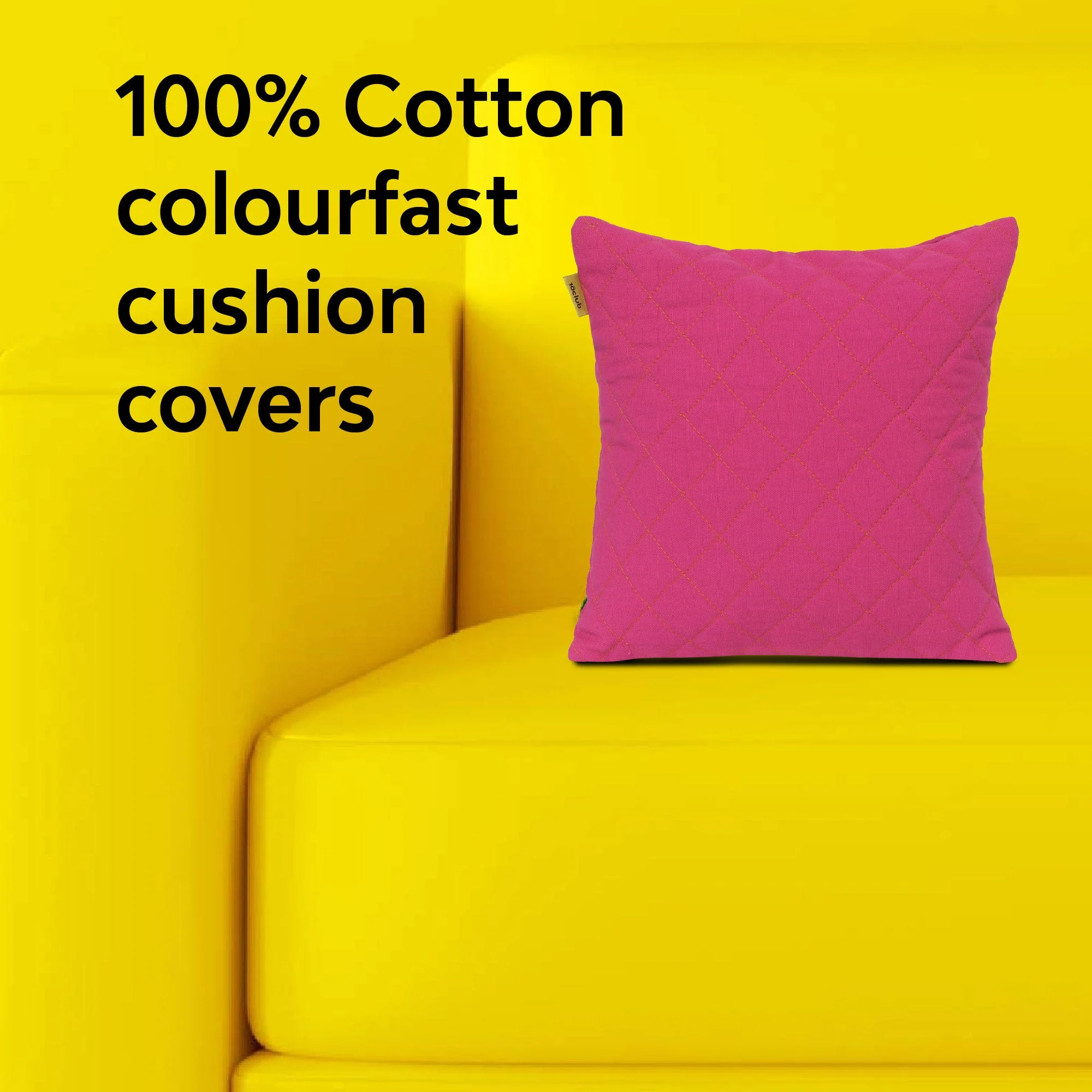 Plush Quilted Cushion Cover | Small | Set Of 2 | 12X12 Inches - Image 17