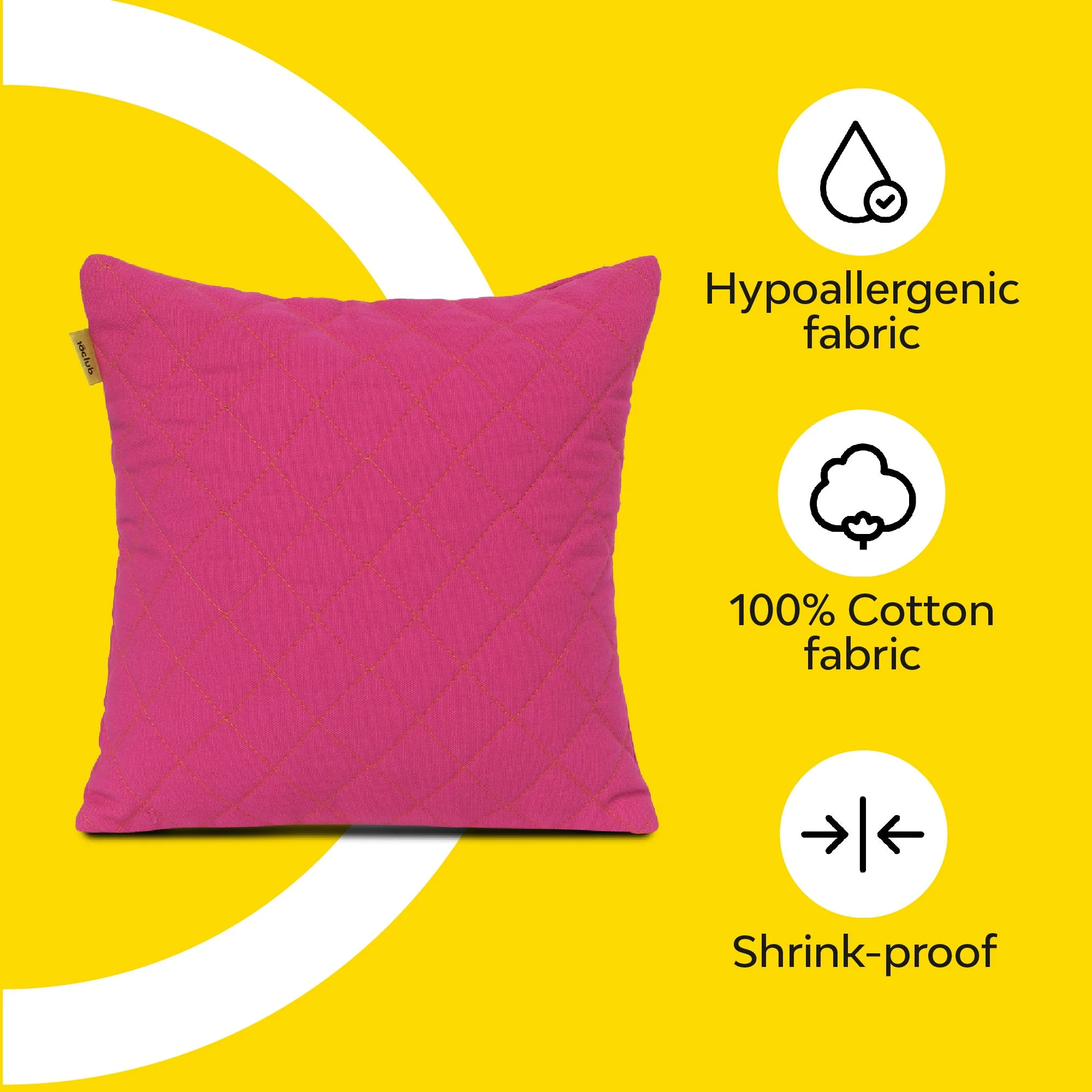Plush Quilted Cushion Cover | Small | Set Of 2 | 12X12 Inches - Image 18