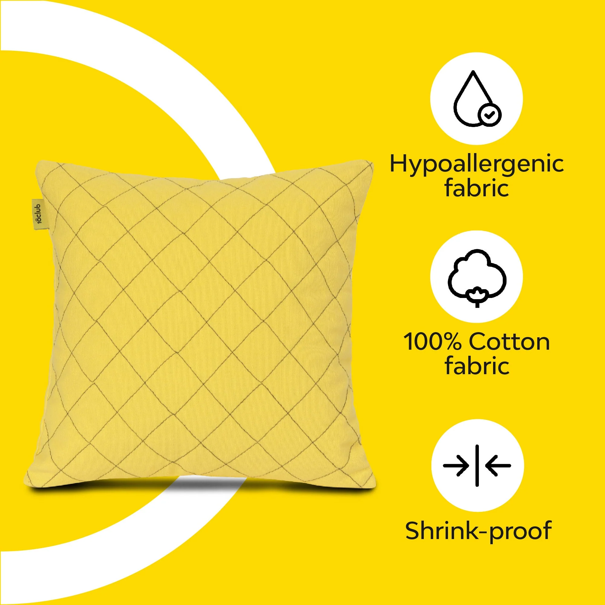 Plush Quilted Cushion Cover | Small | Set Of 2 | 12X12 Inches - Image 25