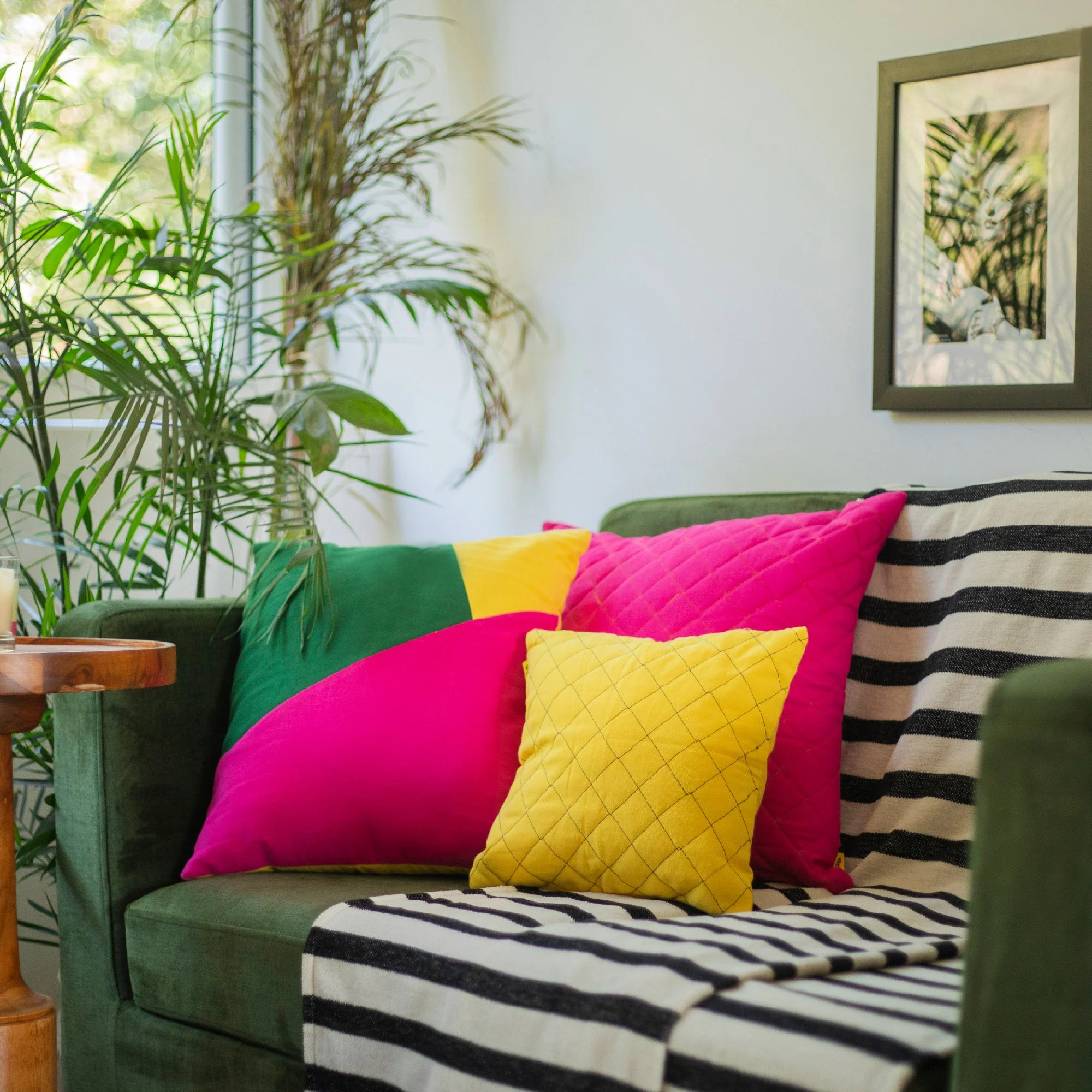 Plush Quilted Cushion Cover | Small | Set Of 2 | 12X12 Inches - Image 26