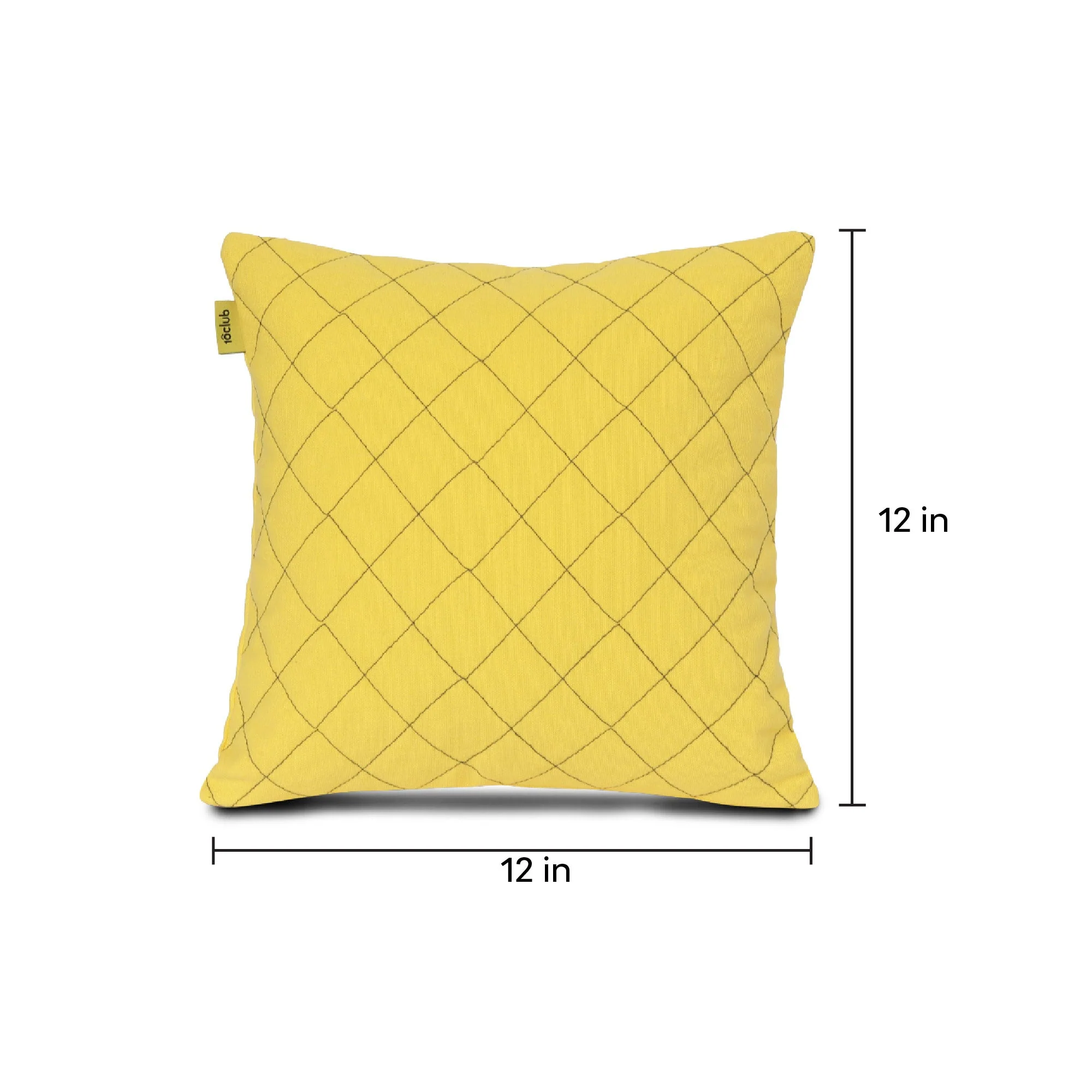 Plush Quilted Cushion Cover | Small | Set Of 2 | 12X12 Inches - Image 27