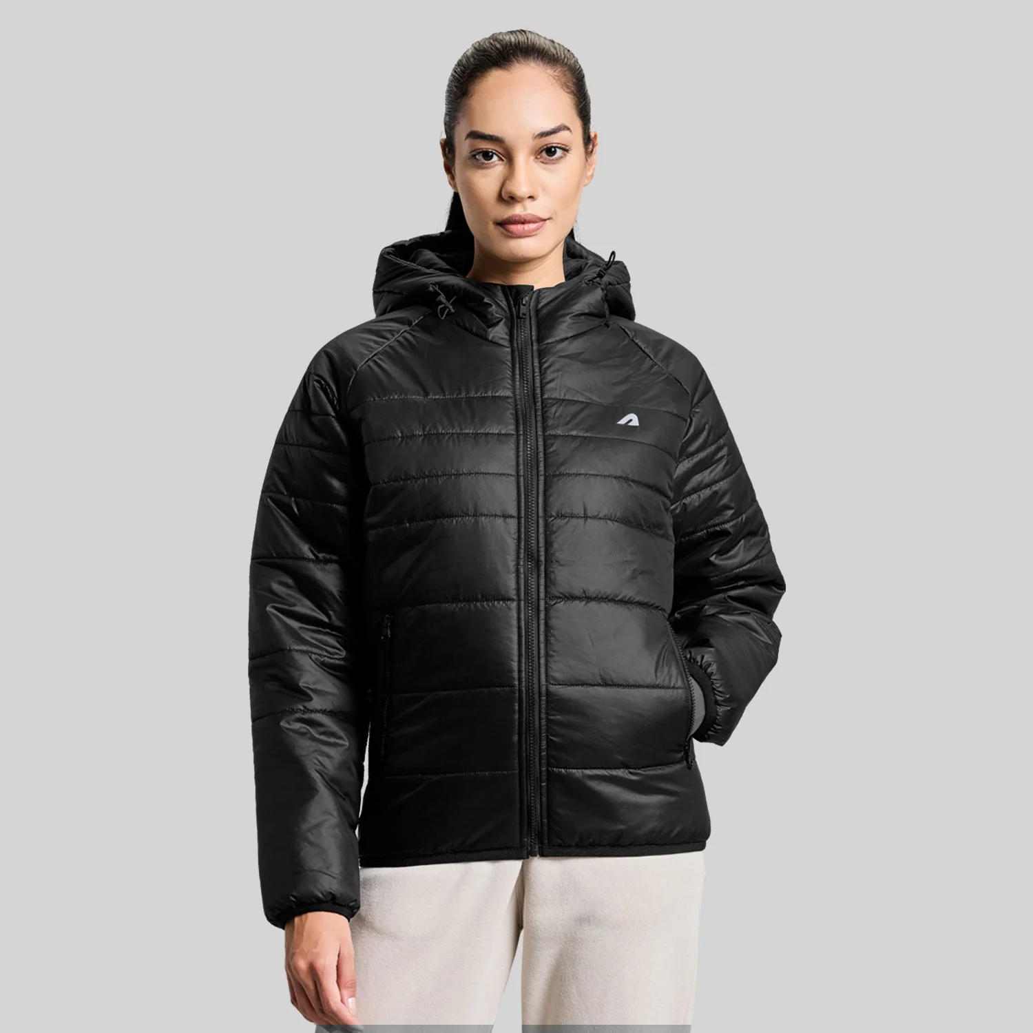 Polar Womens Puffer Jacket - Black - Image 3