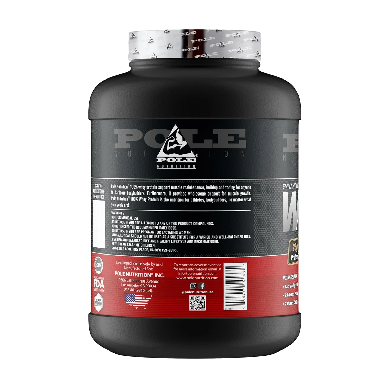 Pole 100% Whey Protein - Rich Chocolate Flavour, 5 Lbs - Image 3