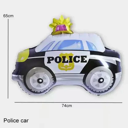 Police Car Themed  Balloon Banquet (Multicolor) (Pack of 9) - Image 2