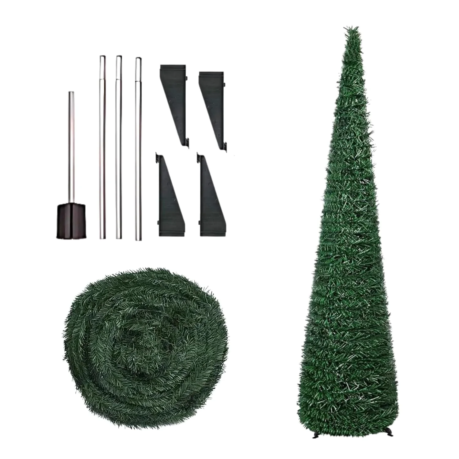 Pop Up Christmas Tree 5 Feet -Green tree With snow Effect - Image 7